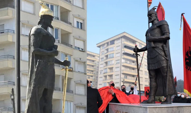 Pas flamurit, përdhoset edhe shtatorja e Skënderbeut në Prizren