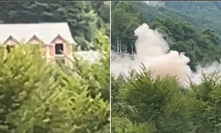 Përmbyllet aksioni ndaj objekteve pa leje në Theth/ Shembet me eksploziv ndërtesa e fundit