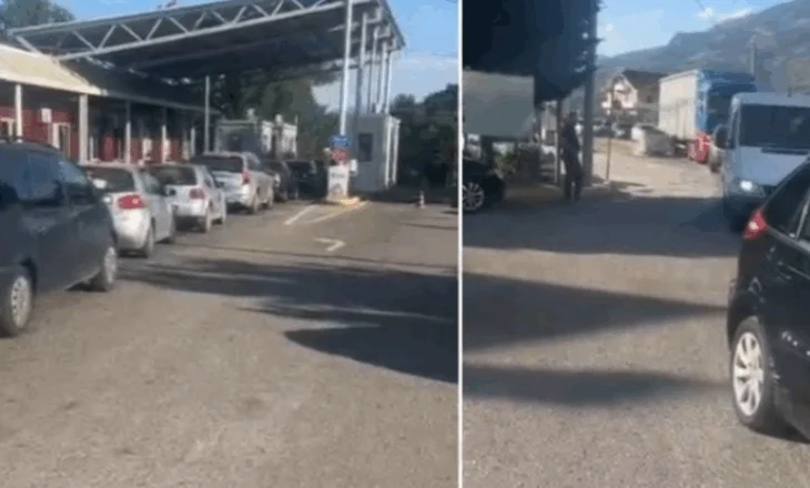 Radhë mjetesh në pikën kufitare të Bllatës, punohet me dy sportele