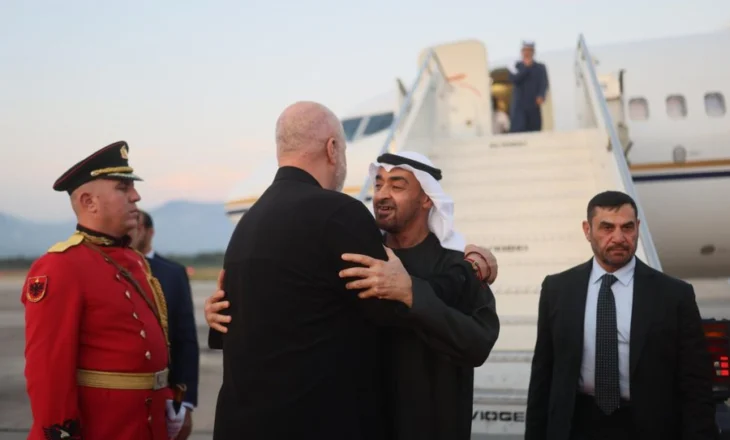 Rama pret në Rinas presidentin e Emirateve të Bashkuara: Mik i shtrenjtë i shqiptarëve këtej e andej bjeshkëve…