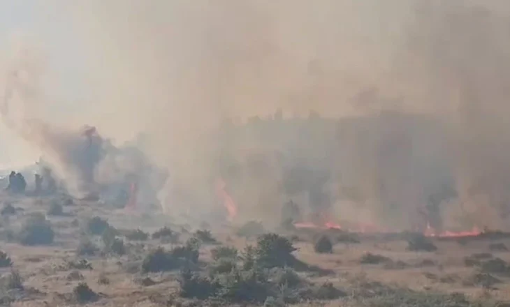 Raportohet për situatë të rëndë nga zjarret në aksin Kapshticë-Bilisht