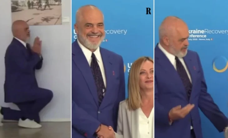 Sërish në gjunjë për Melonin, Rama “rrëmben” vëmendjen në Itali