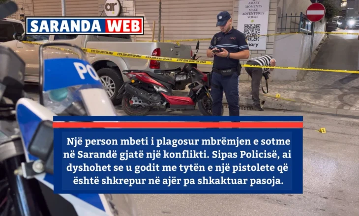 Sherr në Sarandë, ish-efektivi goditet me tytën e pistoletës. Policia: Arma u shkreh në ajër – VIDEO