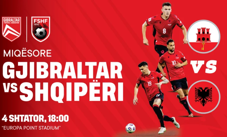 Shqipëria do të luajë ndeshje miqësore ndaj Gjibraltarit më 4 shtator