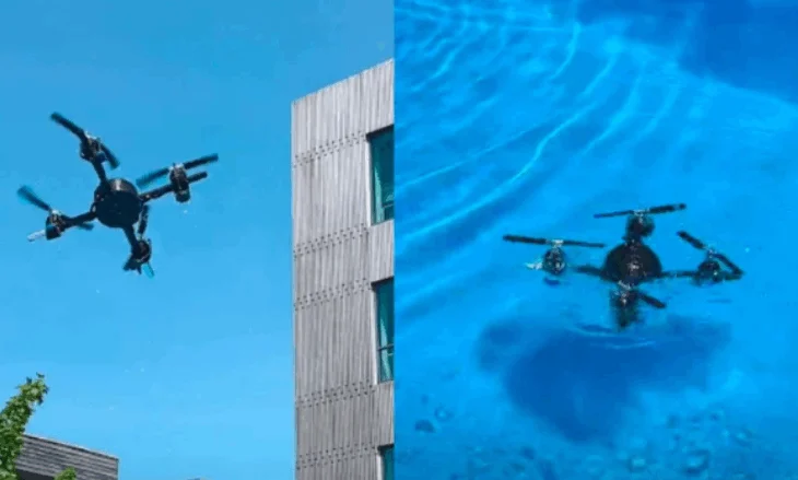 Studentët ndërtojnë një dron hibrid që mund të fluturojë, të zhytet në ujë dhe të ngrihet përsëri në ajër