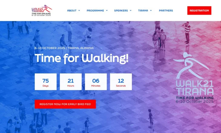 Tirana mirëpret Walk21, konferencën botërore për ecjen për herë të parë në Ballkan