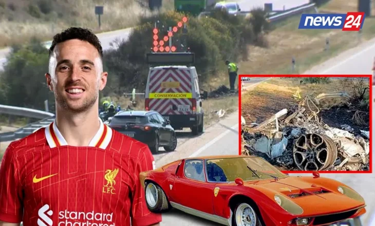 VIDEO/ Diego Jota dhe vëllai i tij ndërruan jetë, dalin pamjet nga vendi i aksidentit tragjik
