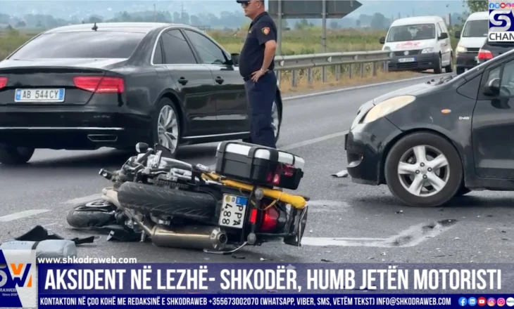VIDEO – Humb kontrollin e motorit në Lezhë- Shkodër dhe përplaset me makinën, vdes menjëherë turisti…