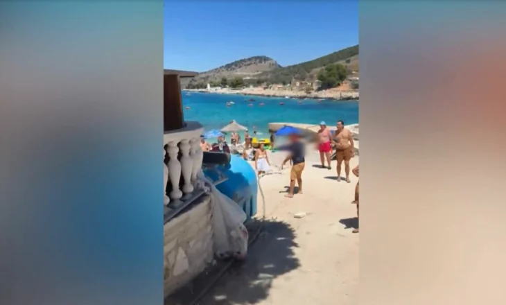 VIDEO/ Pushuesi në Ksamil dhunohet në sy të fëmijës