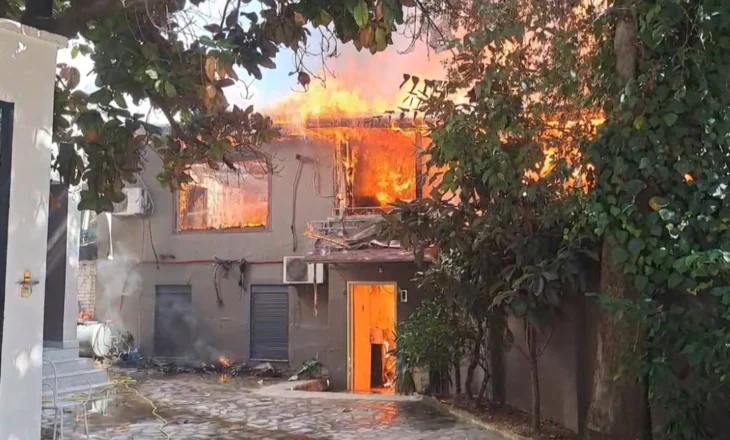 VIDEO/ Zjarri përfshin banesën në Tiranë