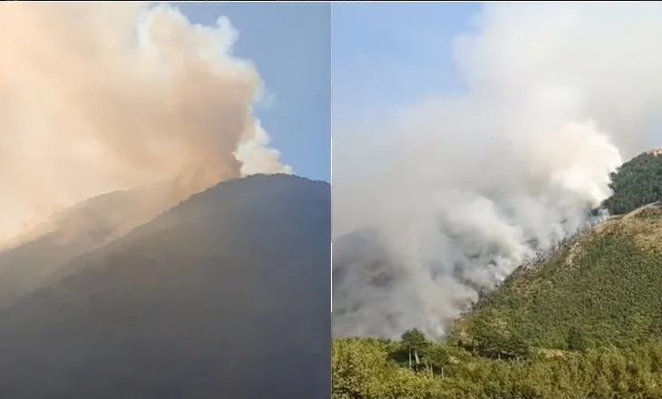 Vijon zjarri në malin e Dukatit, punohet për të shmangur përhapjen e flakëve drejt parkut të Llogarasë