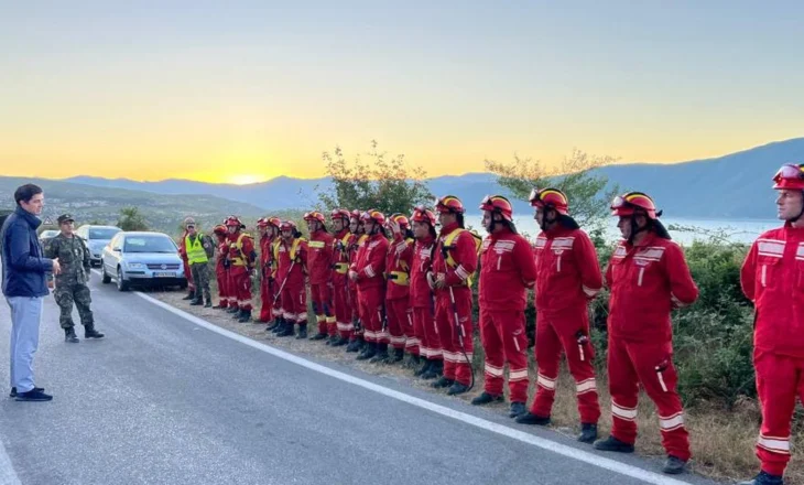 Vijon zjarri në Parkun Kombëtar të Prespës, Prefekti Jole: Po punojnë 150 forca, terreni i thepisur vështirëson ndërhyrjen