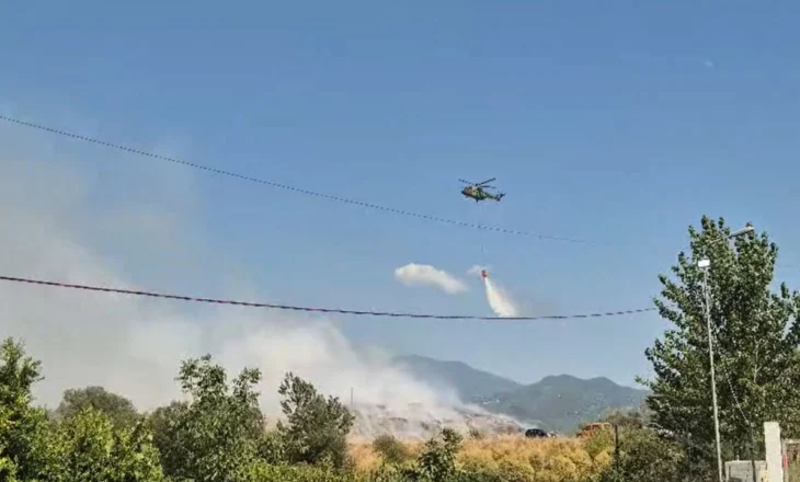Zjarri në landfillin e Elbasanit vijon për të tretën ditë, nis ndërhyrja nga ajri