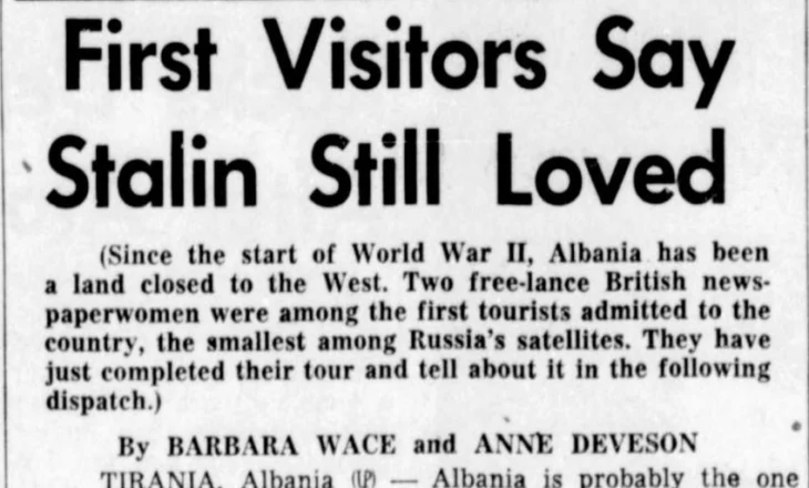 (1957)/ Rrëfimi i dy gazetareve të pavarura britanike mbi udhëtimin e tyre nëntë ditor në Shqipëri