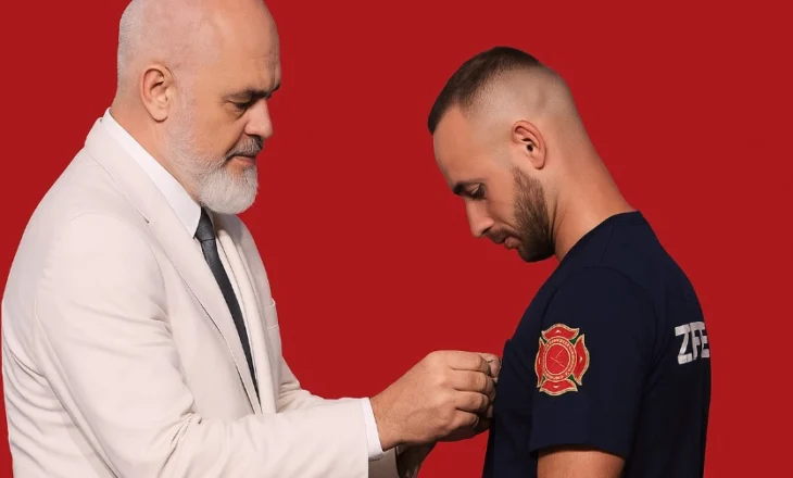 Ahmet Beqo, zjarrfikësi i Konispolit, nderohet me medalje ari për guximin në betejën me flakët
