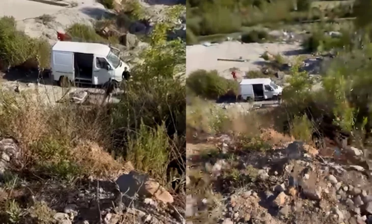 Aksident i rëndë në vend/ Një furgoni humb kontrollin del nga rruga dhe përfundon në humnerë (Video)