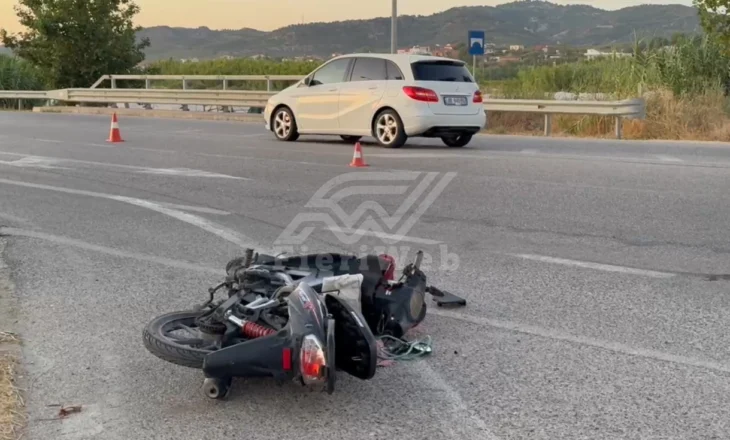 Aksident në aksin Levan-Tepelenë, plagoset drejtuesi i motorrit pranë fshatit Kafaraj në Fier