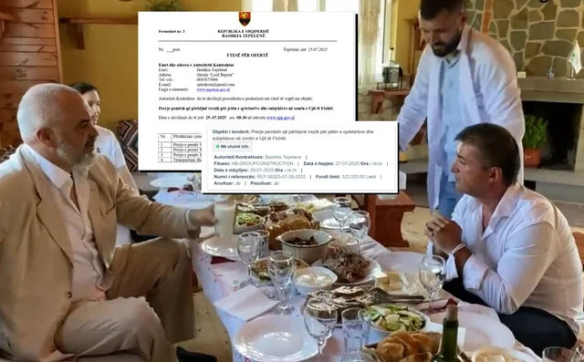 Biznesmeni që u tejmbushi tryezën me mish Ramës dhe Tërmetit fiton tenderin për të prerë pemët në Ujin e Ftohtë