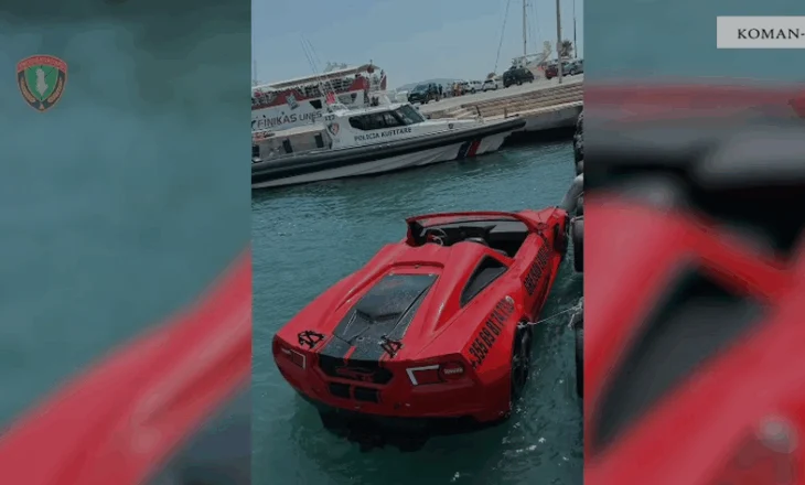 Bllokohen 35 mjete lundruese nga Komani në Ksamil, mes tyre një “Lamborghini” i kthyer në skaf
