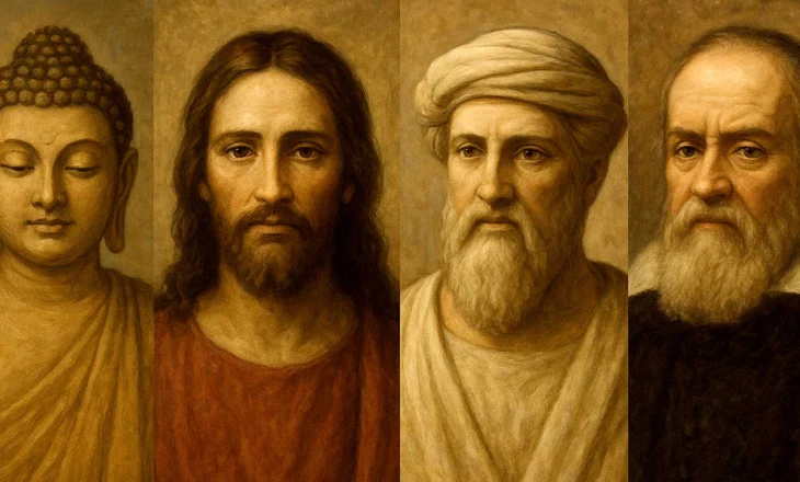 Buda, Krishti, Pitagora dhe Galileu, të pushtetshmit  e mëdhenj që na çelën dyert e mendjes dhe të shpirtit