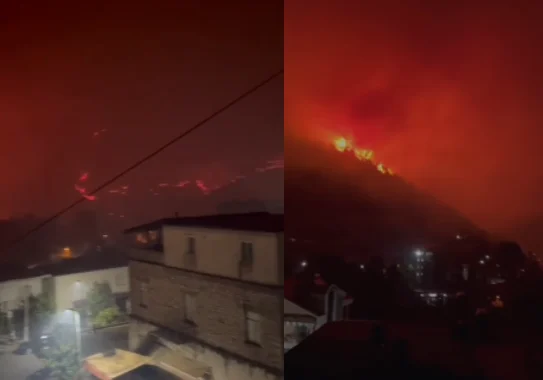 Delvina në flakë/ Dëshmia e banorëve: Situatë apokaliptike, po digjen shtëpi dhe njerëzit po dalin me të brendshme rrugëve!