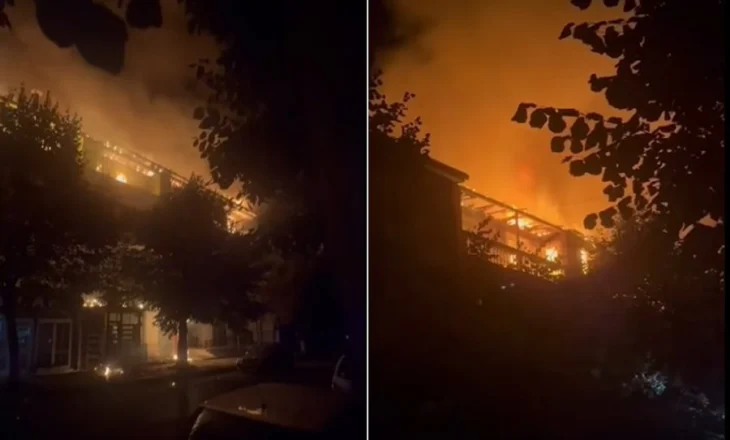 Dramatike në Peshkopi: Pallati përfshihet nga flakët, raportohet për 8 apartamente të djegura