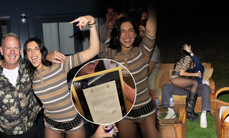 Dua Lipa feston marrjen e shtetësisë së Kosovës në Festivalin Sunny Hill, përkrah të fejuarit dhe miqve të afërt