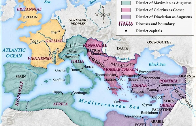 Europa në vitin 293, Tetrarkia e Parë dhe Dardania si formacion i saj politiko-shtetërore..