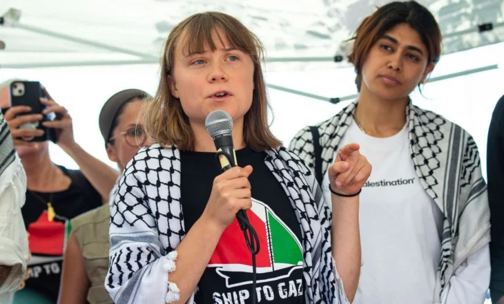 Flotilja humanitare drejt Gazës, e udhëhequr nga Greta Thunberg
