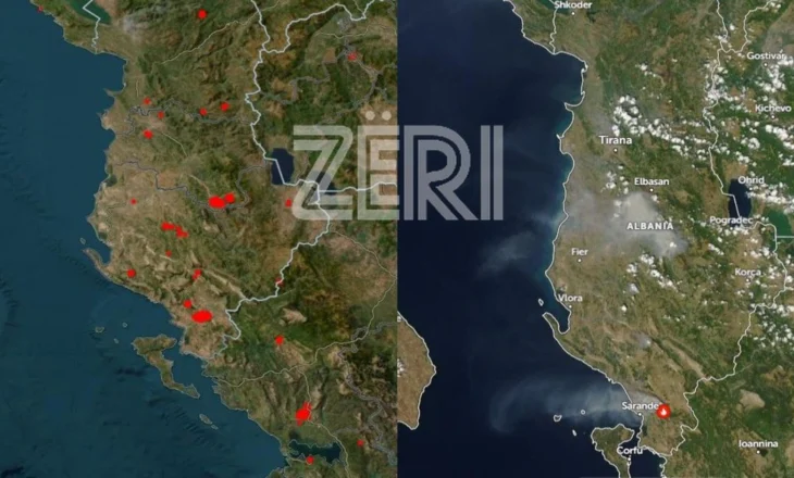 FOTOLAJM: Shikoni frontet e zjarrit nga satelitët e NASA-s