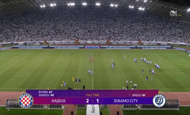 Hajduk Split-Dinamo vendos rekordin për ndeshjet e Europës, shqiptarët ia hodhën paq në ferrin kroat