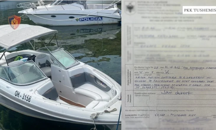 Kaloi vijën liqenore në mënyrë të paligjshme, bllokohet jet ski me 7 persona në bord në Tushemisht