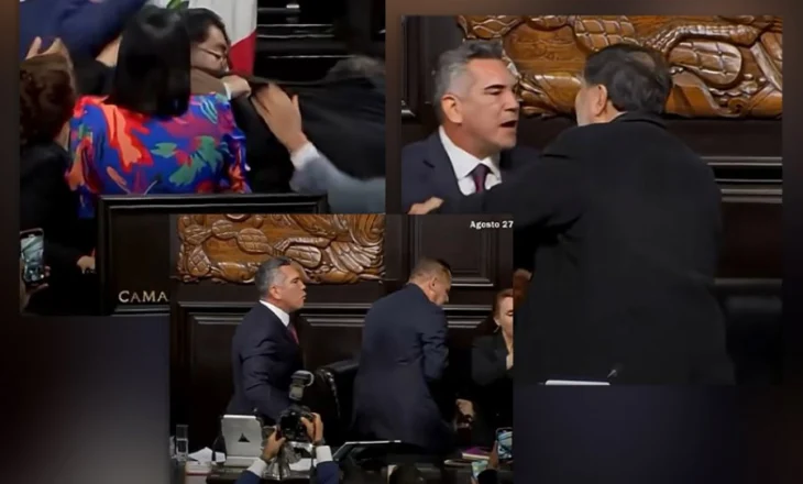 Kaos në Senatin e Meksikës: Përplasje fizike midis udhëheqësve politikë