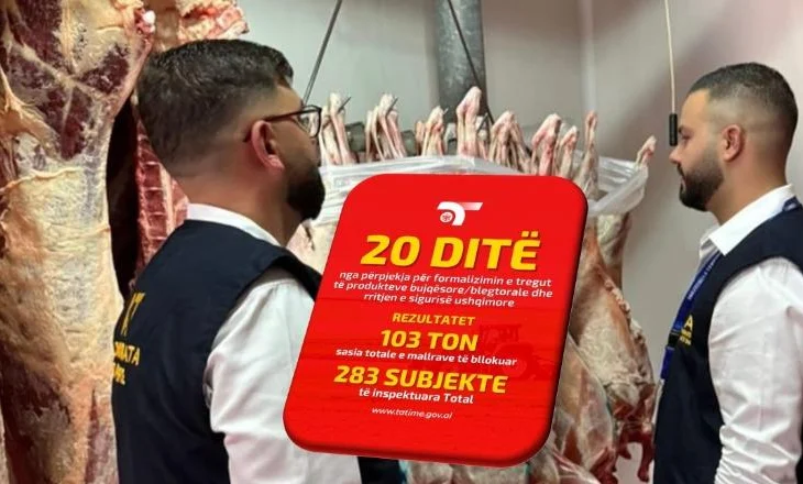 Kontrolle në 283 subjekte/ Aksioni për sigurinë ushqimore, Tatimet bëjnë ‘bilancin’: 103 ton mallra të bllokuara në…