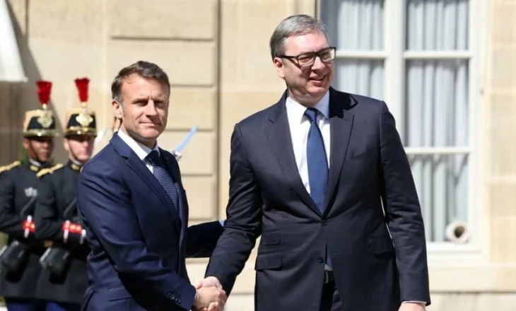 Macron dhe Vuçiq diskutojnë për dialogun Kosovë-Serbi