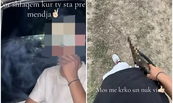 Me armë në dorë dhe mesazhe kërcënuese, ja çfarë postonte në rrjetet sociale i mituri që vrau 14-vjeçarin në Maliq!