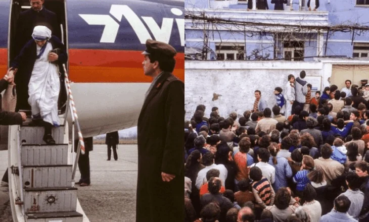 Nënë Tereza në Rinas, 1989 – Puthi tokën shqiptare pas dekadash pritje