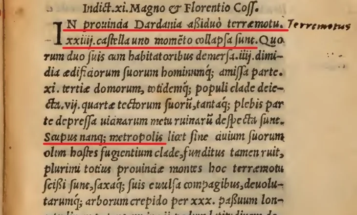 Nga historia e tërmeteve tek ne: Tërmeti i vitit 518 kishte shkatërruar sa hap e mbyll sytë 24 qytete-kështjella të Dardanisë!