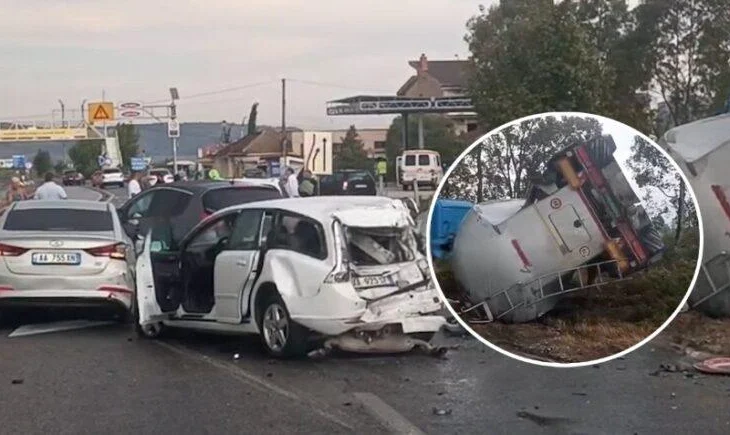 Përplasje e frikshme e disa mjeteve në aksin Fier-Lushnjë, raportohet për dy të plagosur