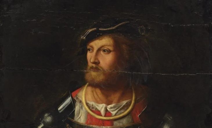 Pikturë e vitit 1520/ Portret i një njeriu të armatosur, që thuhet se është Gjergj Kastrioti – Skënderbeu