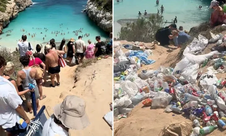 Plazhi sekret, “i pazbuluar” në Majorka, turistët e shndërruan në një vendgrumbullim mbeturinash