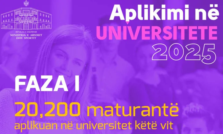 Plot 20200 aplikime në fazën I, ministrja Manastirliu: Shifrat janë dëshmi e besimit tek universitetet tona