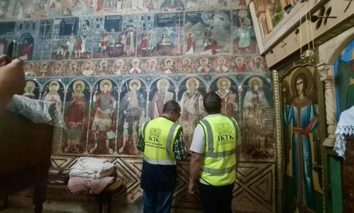Projekti për restaurimin e pikturës murale të 1754 në kishën e Shën Marenës, një ekspeditë për të verifikuar gjendjen