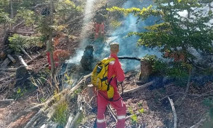 Reshjet e shiut shuajnë zjarret në Fushë Arrëz, në Vlorë drejt fikjes një vatër e vogël