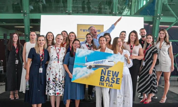 Ryanair hap bazë të re në tiranë për sezonin veror 2026