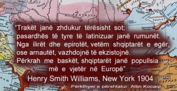 “Shqiptarët janë popullsia më e vjetër në Europë”:Henry Smith Williams 1904