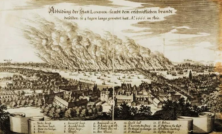 Si sot, dhe deri më 5 shtator 1666, kishte përfshirë qytetin e Londrës Zjarri i Madh