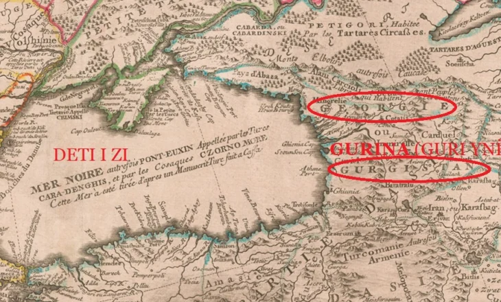 Si u shndërrua Guria – Gurina (Guri Ynë) në Georgie, Gurgistan e Gjeorgji, një periudhë edhe Gruzi (Gurëzi)