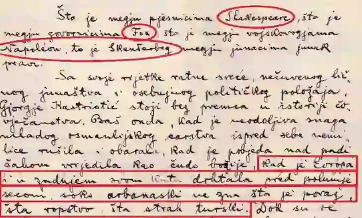 Skënderbeu “Kur Europa dridhej, skifteri arbëror nuk dinte se çfarë ishte disfata, çfarë ishte robëria, çfarë ishte frika”