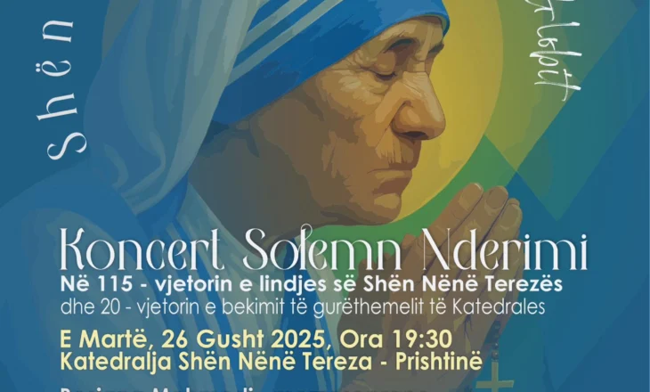 Sonte në Prishtinë: Koncert solemn në nder të Shën Nënë Terezës